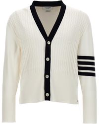 Thom Browne - Placed Baby Cable Sweater, Cardigans - Lyst