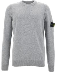 Stone Island - Logo Badge Sweater - Lyst