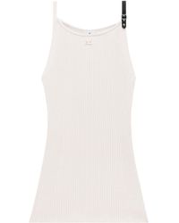 Courreges - Ribbed Dress With Buckle - Lyst