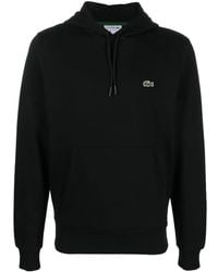 Lacoste - Logo Patch Cotton Hoodie - Lyst