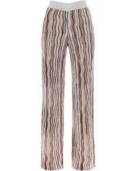 Missoni - Sequined Knit Pants With Wavy Motif - Lyst