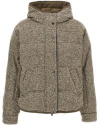 Brunello Cucinelli - Reversible Down Jacket Puffer Jackets-Donna - Lyst