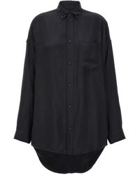 Balenciaga - Jacquard Logo Shirt Camicie Nero - Lyst