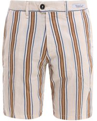 PERFECTION GDM - Striped Fabric Bermuda Shorts - Lyst
