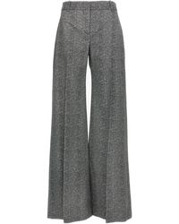 Ermanno Scervino - Herringbone Patterned Viscose Trousers - Lyst