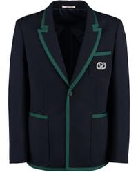 Valentino Garavani - Midnight Stretch Cotton Blend Blazer - Lyst
