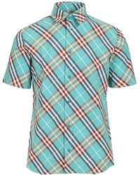 Burberry - Short-Sleeved Cotton Shirt - Lyst