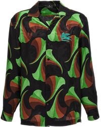 Etro - Logo Embroidery Patterned Shirt Camicie Multicolor - Lyst