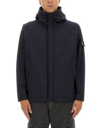 Stone Island - Short Soft Shell Parka-Uomo - Lyst