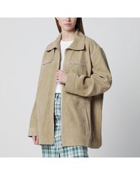 Halfboy - Suede Leather Parka - Lyst