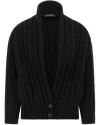 Dolce & Gabbana - Coarse Wool Cardigan Sweaters And Cardigans - Lyst