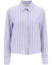 Agnona - Striped Shirt With Ribbon Motif - Lyst