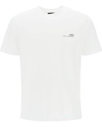 A.P.C. - T Shirt Item Con Stampa Logo - Lyst