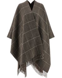 Brunello Cucinelli - Cashmere Reversible Poncho - Lyst