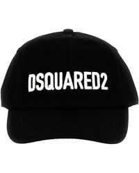 DSquared² - Logo Embroidery Cap Cappelli Bianco/Nero - Lyst