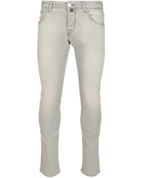 Jacob Cohen - 5 Pkt Super Slim Fit Nick Slim V1 10,5 Oz Grigio Medio Salpa Moro Jeans-Uomo - Lyst