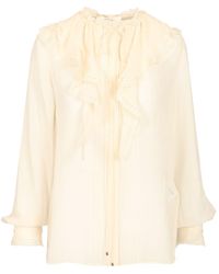 Chloé - Silk Georgette Blouse Shirts - Lyst