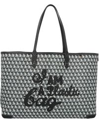 Anya Hindmarch - Net Sustain I Am A Plastic Bag Large Leather-trimmed Printed Coated-canvas Tote - Lyst