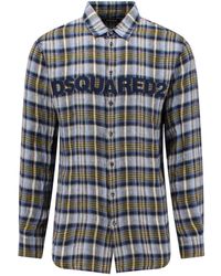 DSquared² - And Check Linen Shirt - Lyst