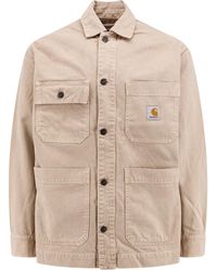 Carhartt - Cotton Jacket/Shirt With Frontal Logo Patch - Lyst