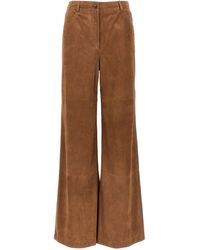 Alberta Ferretti - Suede Pants - Lyst