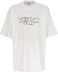 Vetements - Logo T Shirt Bianco - Lyst