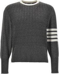Thom Browne - Placed Baby Cable Sweater, Cardigans - Lyst