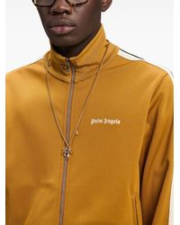 Palm Angels Logo Track Jacket in White for Men | Lyst