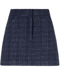 Emporio Armani - Wool Blend Mini Skirt - Lyst