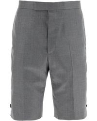 Thom Browne - Super 120's Wool Shorts With Back Strap - Lyst