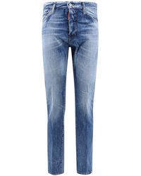 DSquared² - Denim Jeans With Suede Logo Patch - Lyst