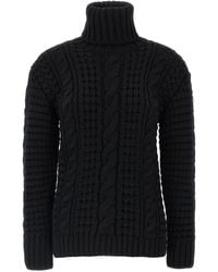 Moncler Genius - Moncler X Edward Enninful Tricot Turtleneck Sweater Maglioni Nero-Donna - Lyst