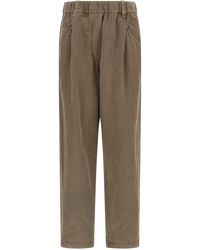 Brunello Cucinelli - Cotton Trousers - Lyst