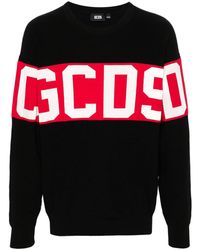 Gcds - Cotton Sweater With Knitted Logo - Lyst