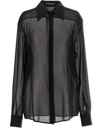 Dolce & Gabbana - Chiffon Shirt Shirt - Lyst