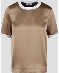 Herno - Casual Satin T-Shirt - Lyst