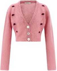 Alessandra Rich - 'Carded Mohair' Cardigan - Lyst