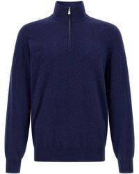 Brunello Cucinelli - Half-Zip Sweater - Lyst