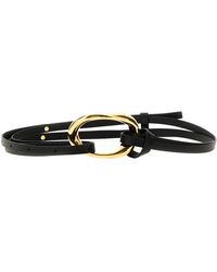 Jil Sander - Leather Belt Cinture Nero - Lyst