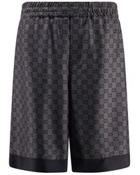 Gucci - Gg Silk Shorts - Lyst