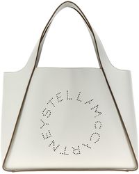 Stella McCartney - Logo Shopping Bag Tote Bianco - Lyst