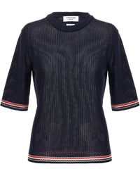 Thom Browne - Pointelle Sweater Sweater, Cardigans - Lyst