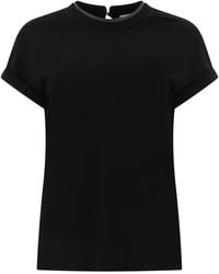 Brunello Cucinelli - "precious Collar" T-shirt - Lyst