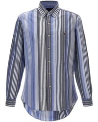 Polo Ralph Lauren - Logo Embroidery Striped Shirt Shirt, Blouse - Lyst