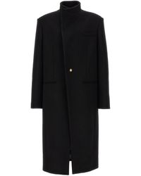 Balmain - Single-breasted Long Coat Coats, Trench Coats - Lyst