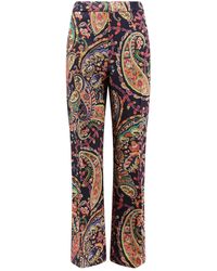 Etro - Multicolor Fabric Trousers - Lyst