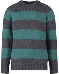 PT Torino - Wool Blend Sweater With Striped Motif - Lyst