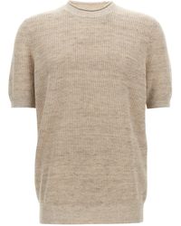 Brunello Cucinelli - Linen Cotton Sweater - Lyst