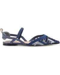 Fendi - Colibrì Lite Ff Mesh Slingback-Donna - Lyst
