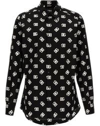 Dolce & Gabbana - Logo Print Shirt Camicie Bianco/Nero - Lyst
